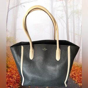 Kate Spade New York Forster Caroline Lane Black Pebbled Leather Handbag/Tote
